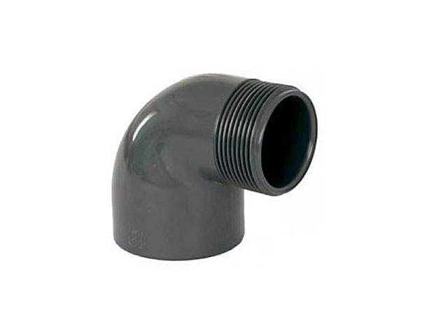 Koleno 90° PVC lepení s vnějším závitem 50 mm x 1 1/2"