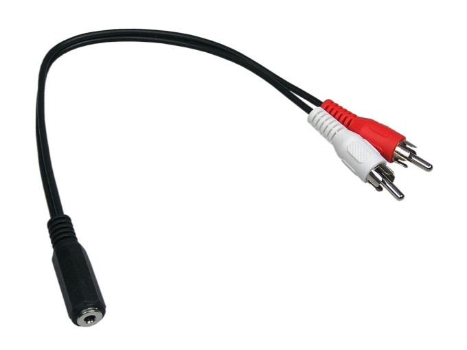 Kabel redukce 2xCINCH na 3.5mm jack 0.3m