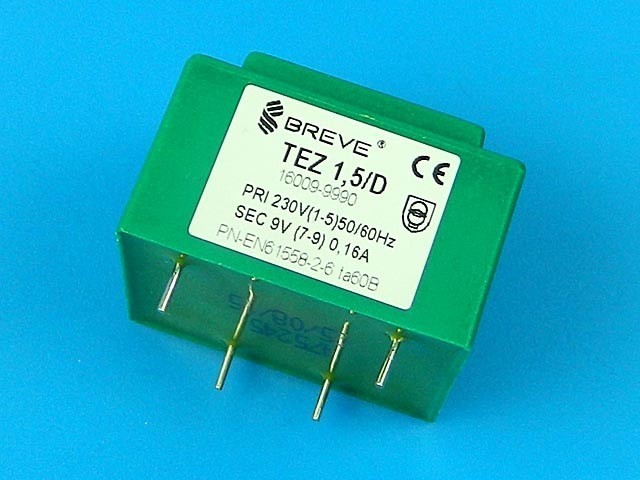 Síťový transformátor 230V / 9V - 1.5VA pro plošné spoje