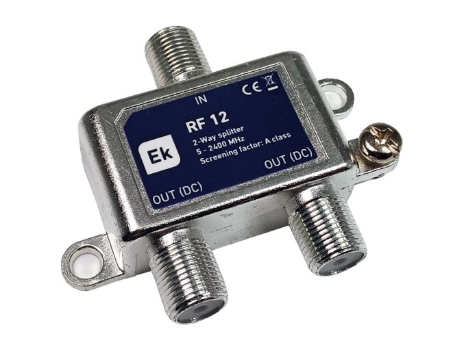 Anténní rozbočovač SAT 2 výstupy 2xDC pass pro napájení ITS RF12