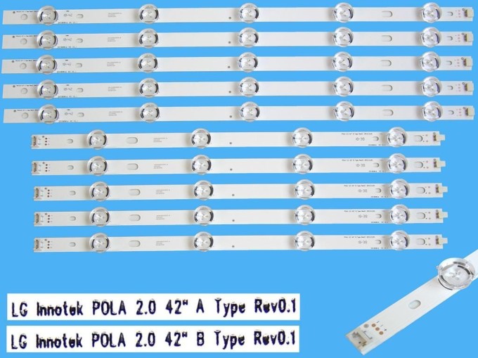 Sada LED podsvícení 848mm pro LG 42LA a 42LN - 10 pásků