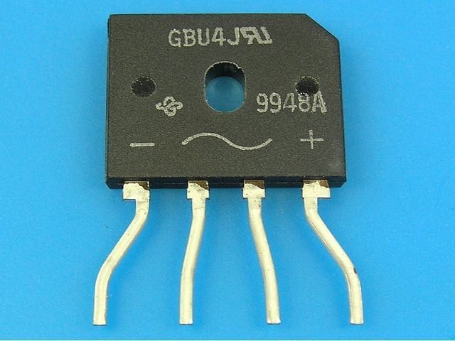 Můstek KBL06 / GBU4J 600V 4A Plochý