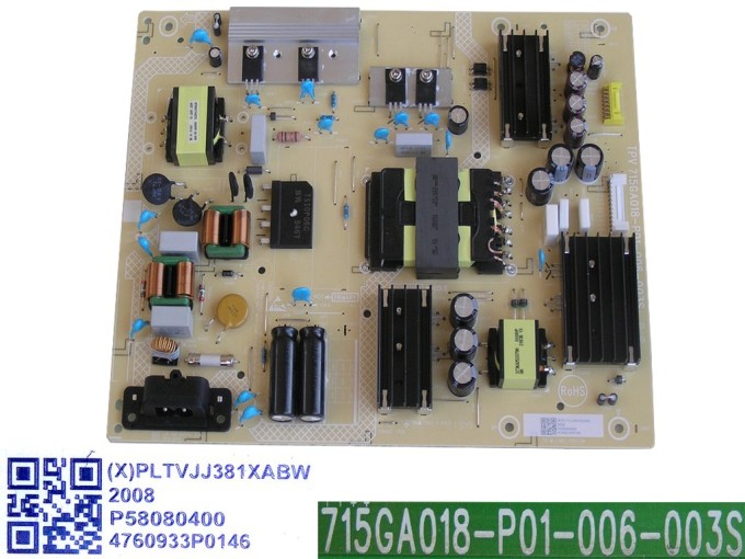 LCD modul zdroj Philips PLTVJJ381XABW 715GA018-P01-006-003S