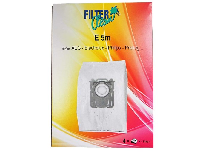 Sáčky do vysavače Electrolux a Philips E5m / PH5m, sada 4 ks
