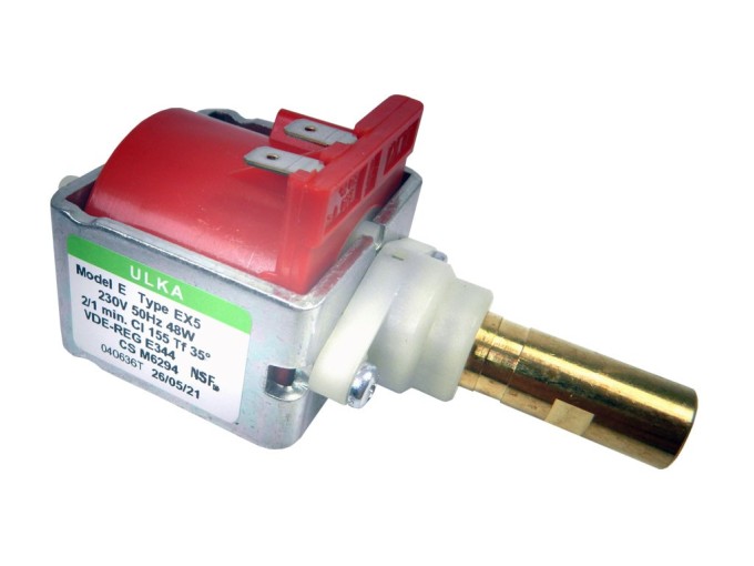 Vibrační čerpadlo ULKA EX5 48W 230V 15 bar pro kávovary a parní vyvíječe