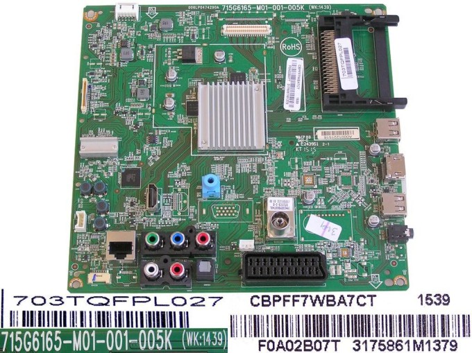 LCD LED Základní Deska CBPFF7WBA7CT pro Philips 40PFH5300/88