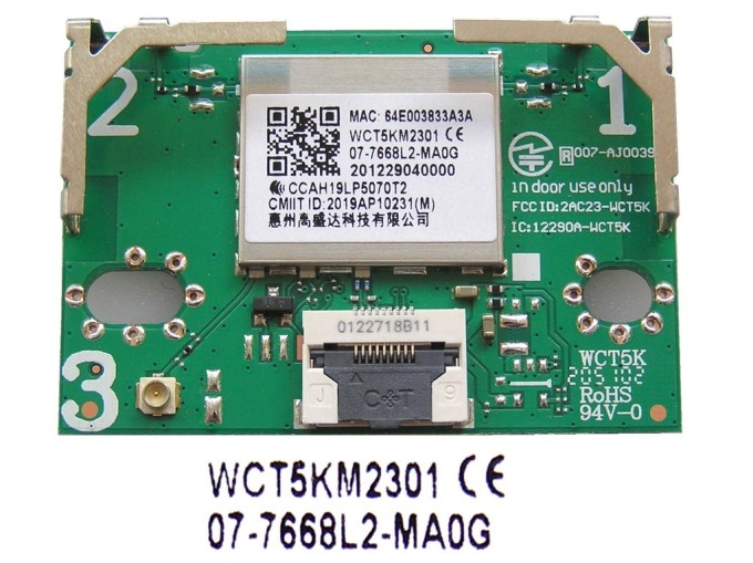 WiFi LCD LED modul TCL 07-7668L2-MA0G
