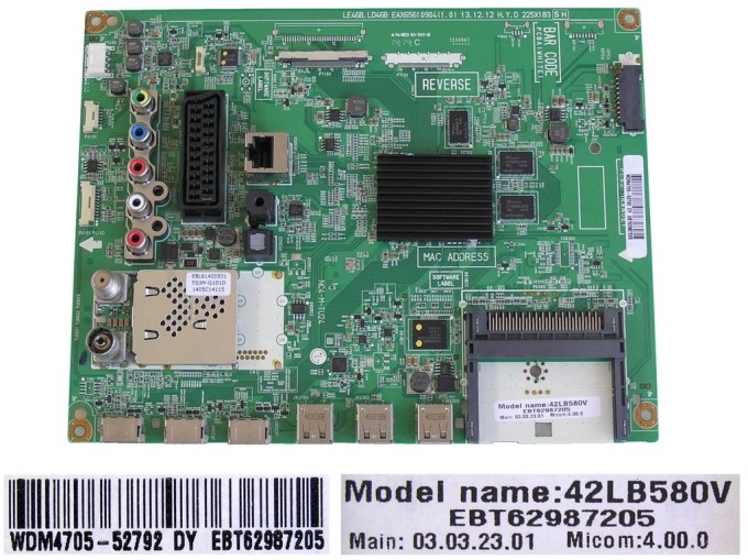 LCD modul základní deska EBT62987205 pro LG 42LB580V