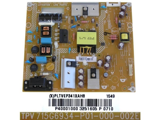 LCD modul zdroj PLTVEP341XAH8 SMPS 715G6934-P01-000-002E Philips