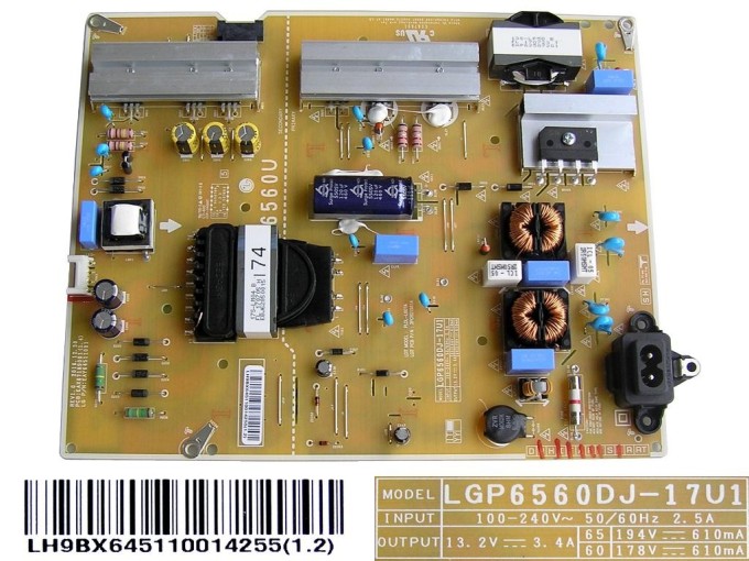 Power Supply Board EAY64511001 pro LCD LED TV LG