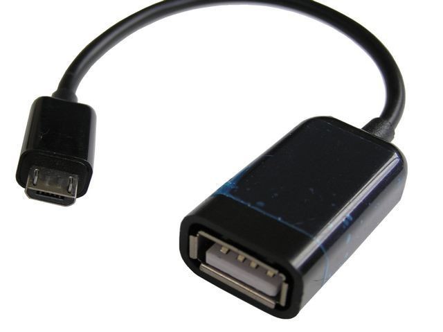 Redukce USB A na micro USB B s kabelem 10 cm - OTG MP 33904