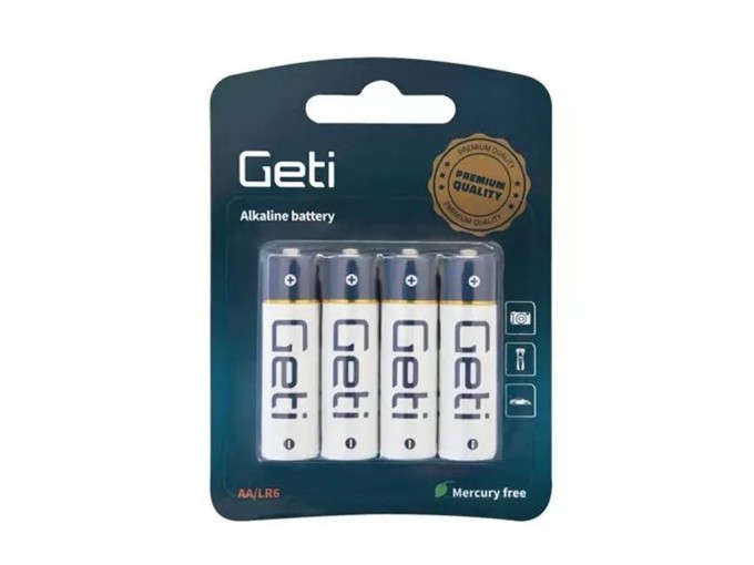 Geti Alkalická AA Baterie LR06 4ks Blistr