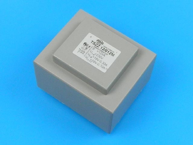 Síťový transformátor 230V / 2x18V - 12VA INDEL TSZZ12/012M