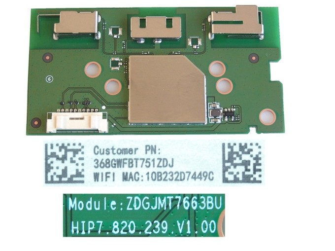 LCD LED WiFi modul Philips ZDGJMT7663BU
