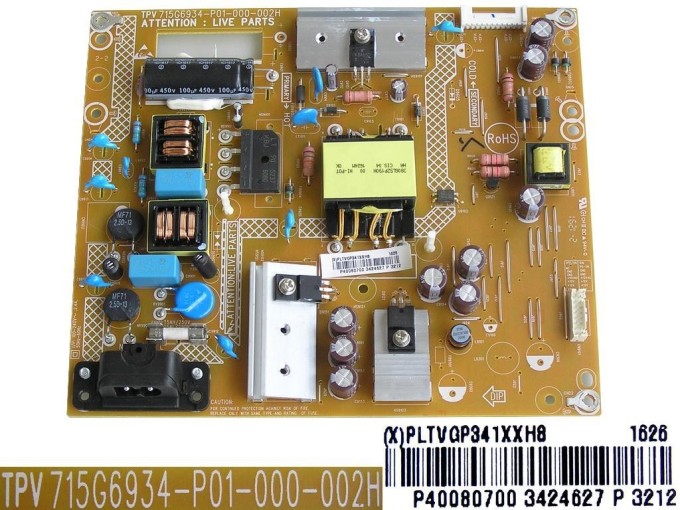 LCD modul zdroj PLTVGP341XXH8 / SMPS napájecí deska 715G6934-P01-000-002H / Philips 996596302588