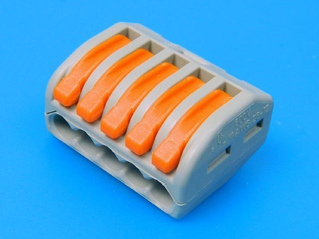 WAGO svorka 222-415 bezšroubová 5 pinů 0,08 - 4,0mm²