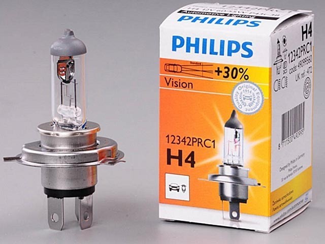 Autožárovka H4 12V 60/55W P43t Philips Premium