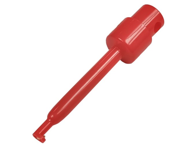 Měřicí hrot s háčkem ICC16A-R - červený, 3A, 60VDC