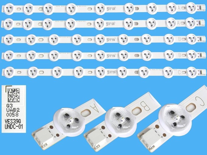 Sada LED podsvícení 355mm Vestel 23283022 - 5 pásků D-LED BAR VES390UNDC-01