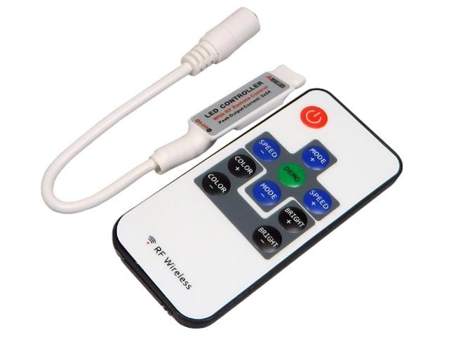 Bezdrátový LED RGB kontroler RF mini pro LED pásky