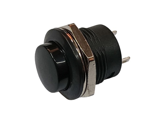 Kulaté tlačítko spínač černé PS507A-BB