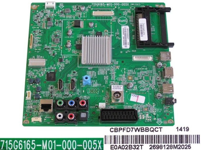 LCD LED modul základní deska 715G6165-M01-000-005X pro Philips 47PFH5609/88