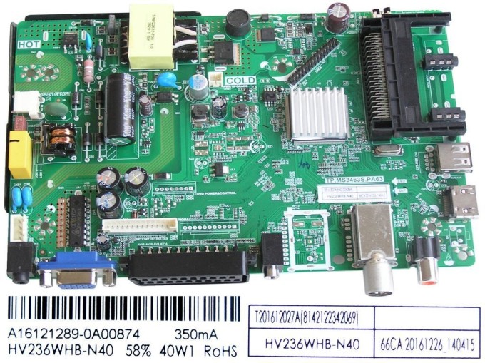 Základní deska Sencor SLE2463V2 / Main board Sencor HV236WHB-N40
