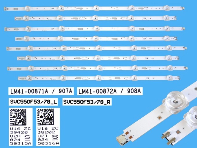 LED podsvit 1085mm sada pro Samsung SVC550F53/78 - 10 pásků