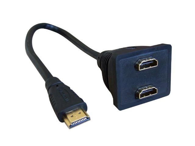 HDMI redukce samec - 2 x HDMI samice 0,20m