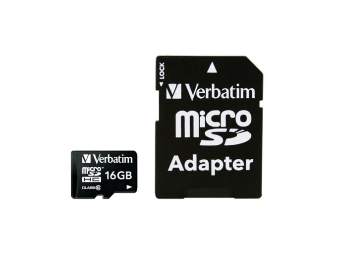 MicroSDHC 16GB CLASS10 Verbatim 44082 s SD adaptérem