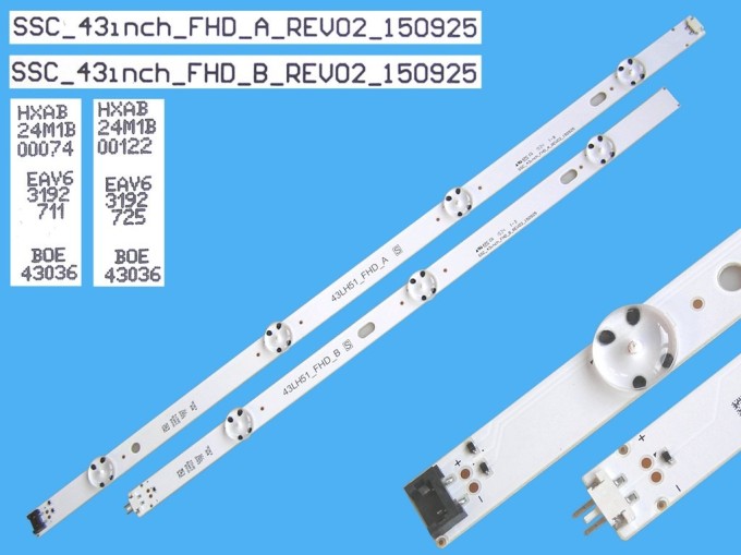 LED podsvit 862mm, 7 D-LED pro LCD TV LG 43"