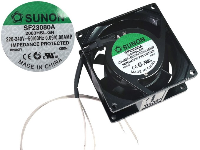 Axiální ventilátor Sunon 80x80x38mm 230V 14W