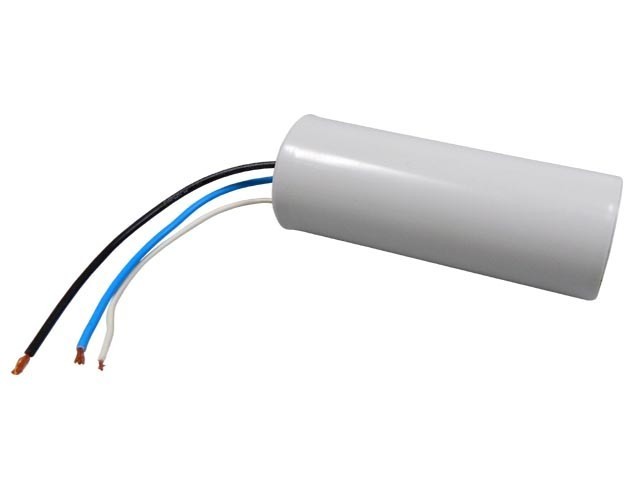 Dvojitý rozběhový kondenzátor 30uF / 10uF 450V s drátovými vývody