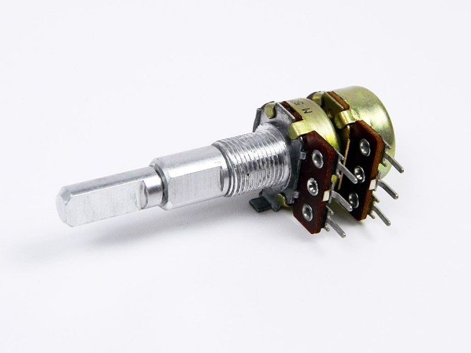 Potenciometr stereo otočný 2 x 50kΩ B č.52