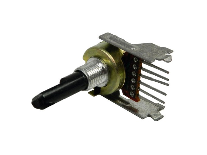 Potenciometr stereo otočný 20kΩ C č.51 s hřídelí 18mm