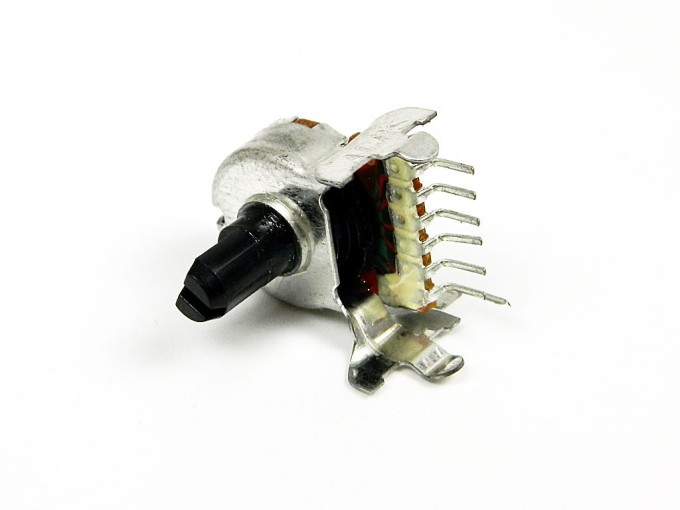 Potenciometr stereo 20kΩ B s odbočkou na střed