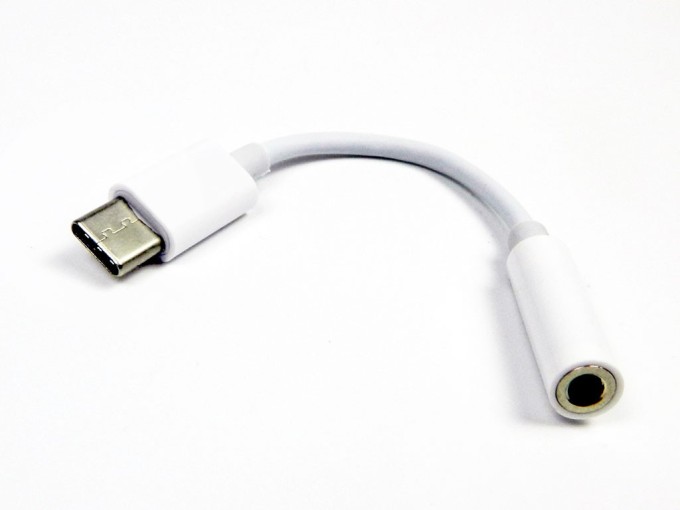 USB-C na 3.5 mm JACK adaptér pro sluchátka - bílý