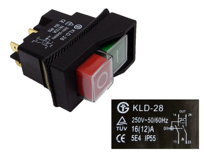 Elektromagnetický vypínač pro elektrické nářadí KLD-28 / DZ-6 / SSTM-03