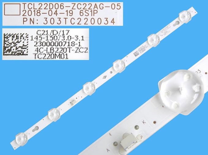 LED podsvícení 370mm pro LCD TV 22" - 6 D-LED