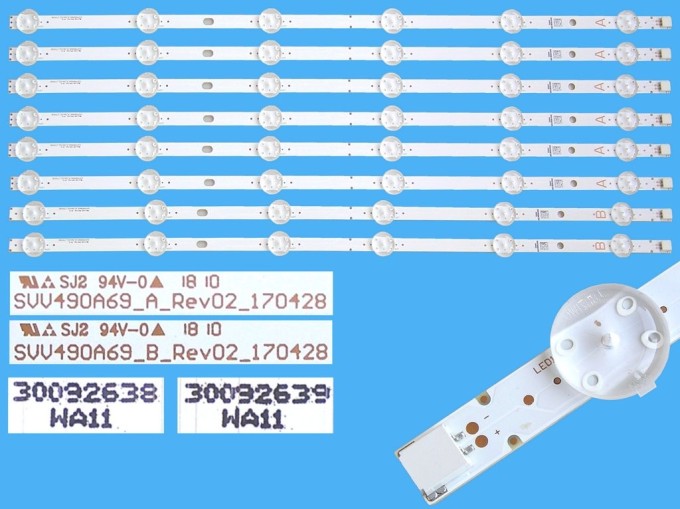 Sada LED podsvícení Vestel 49" pro LCD panely - 8 pásků 520mm