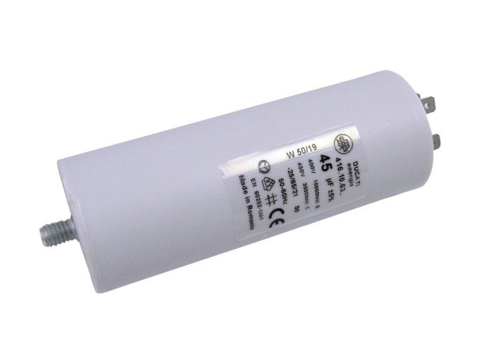 Rozběhový kondenzátor 45uF 400V DUCATI s konektory