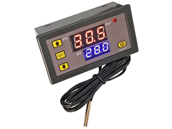 Digitální termostat W3230 -55°C / +120°C, napájení 12V