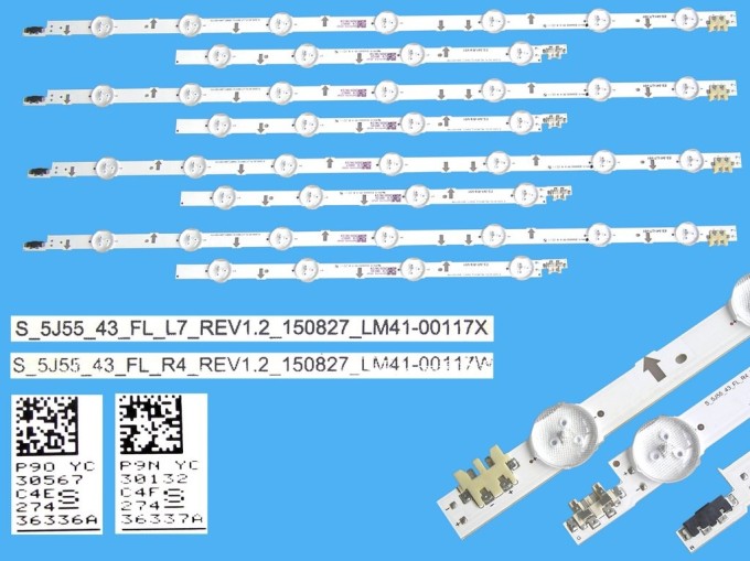 LED podsvit sada Samsung 8 pásků 888mm D-LED BN96-36336A BN96-36337A