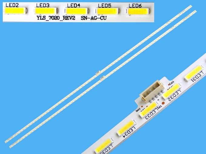 LED podsvícení EDGE pro Sony 55" - sada 2 kusy 595mm 128 LED YLS_7020_REV2