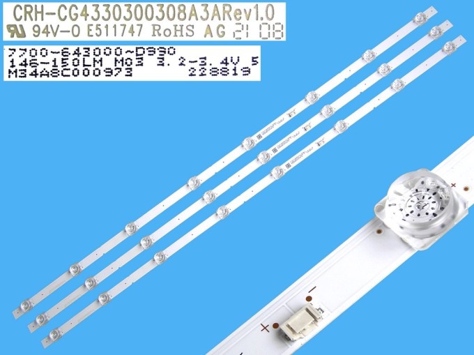LED podsvit 820mm sada Metz CRH-GC4330300308A3A - 3 kusy