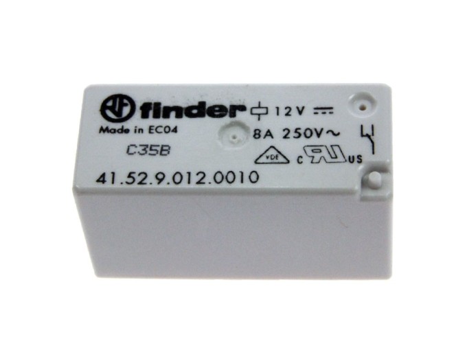 Relé FINDER 41.52.9.012.0010 12V 8A 250VAC