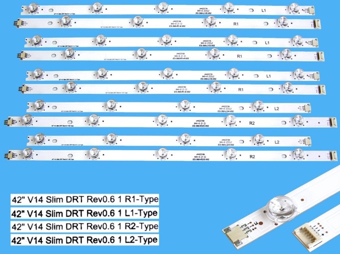 LED podsvit sada LG 42" V14 Slim DRT Rev0.6 - 10 pásků DLED TOTAL ARRAY