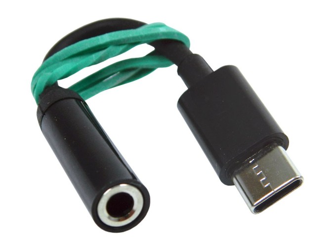 Adaptér USB-C na 3,5 mm Jack pro sluchátka - černý