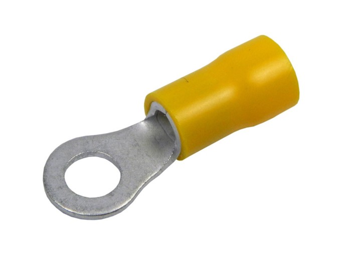 Krimpovací očko M5 na kabel - žluté