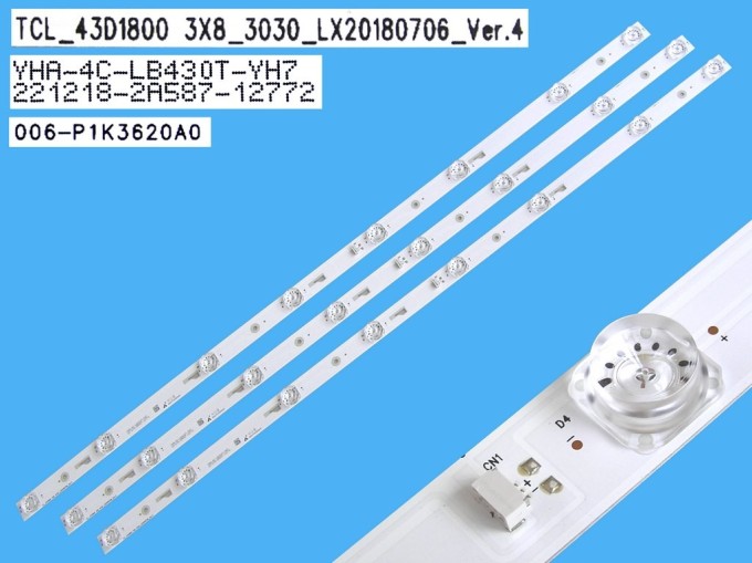 LED podsvit 770mm sada pro TCL 43D1800 - 3 pásky